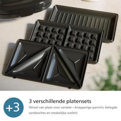 Philips HD2350/80 Tosti apparaat Zwart - thumbnail