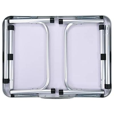 VidaXL Campingtafel inklapbaar 60x45 cm aluminium wit