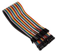 Whadda WPA415 Jumperkabel [40x Draadbrug-bus - 40x Draadbrug-bus] 30.00 cm Bont - thumbnail