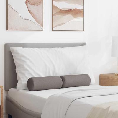 VidaXL Bolster kussens 2 stuks taupe ø 15 x 40 cm stof