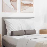 VidaXL Bolster kussens 2 stuks taupe ø 15 x 40 cm stof - thumbnail