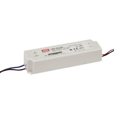 MEAN WELL LPC-35-1400 LED-driver Constante stroomsterkte 33.6 W 1.4 A 9 - 24 V/DC Niet dimbaar, Overbelastingsbescherming 1 stuk(s)
