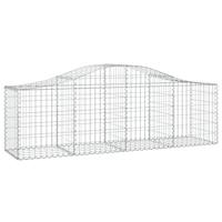 VidaXL Schanskorf gewelfd 200x50x60/80 cm gegalvaniseerd ijzer - thumbnail