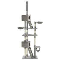Kattenkrabpaal met sisal krabpalen 230-260 cm grijs - thumbnail