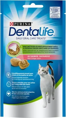 DentaLife Daily Oral Care met zalm kattensnack (40 gram) 8 x 40 g