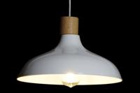 Plafondlamp DKD Home Decor Wit Bruin Metaal Pijnboom 50 W 35,5 x 35,5 x 21 cm - thumbnail