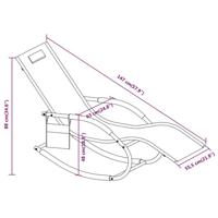 Ligbed schommelend staal en textileen zwart - thumbnail