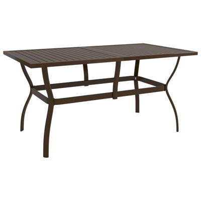 Tuintafel 140x80x72 cm staal bruin Tuintafel 140x80x72 cm staal bruin