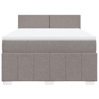 Boxspring met matras stof taupe 140x200 cm - thumbnail