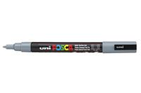 Uni-Posca Posca marker, afm pc-3m, lijndikte 0,9-1,3 mm, fijn, grijs, 1 stuk - thumbnail