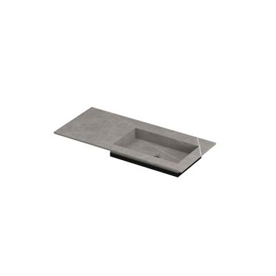 INK Post Wastafel Keramische Slab Envelop Bak Rechts Zonder Kraangat - 1000x450x10 mm - Armani Grey Mat