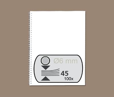 GBC WireBind draadruggen, doos van 100 stuks, 6 mm, zilver