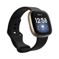 Fitbit Versa 3 & 4 / Sense 1 & 2 Sportbandje - Zwart - Maat: S/M - thumbnail