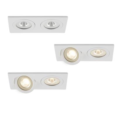 LED-inbouwspot set 3 stuks Sienna dubbel wit 2700K 10W