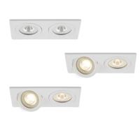 LED-inbouwspot set 3 stuks Sienna dubbel wit 2700K 10W - thumbnail