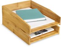 CEP brievenbakje uit bamboe ft A4, set van 2 stuks - thumbnail