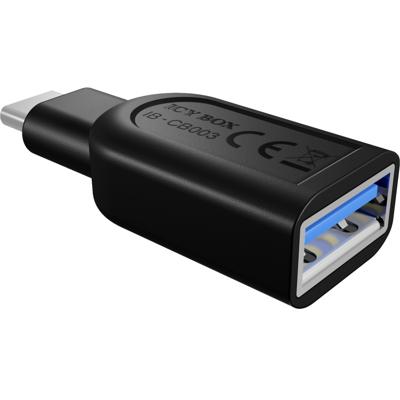 ICY BOX USB-C Stekkerverbinder [1x USB-C stekker - 1x USB 3.1 bus A] IB-CB003, Adapter USB 3.2 Gen 1 Type-C Stecker zu USB 3.2 Gen 1 Type-A Buchse Met USB