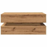 Salontafel met LED-verlichting 90x50x40cm artisanaal eikenkleur - thumbnail