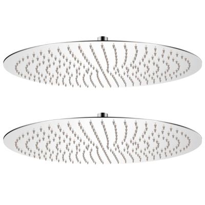 Regendouchekop 2 st rond 50 cm roestvrij staal