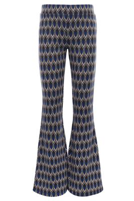 Interlock pattern flare pants