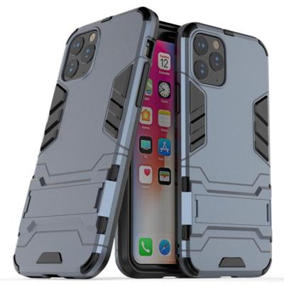 Schokbestendige PC + TPU case met houder voor 11 Pro (Navy)