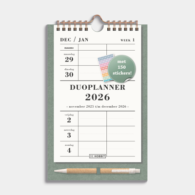 A5 Duoplanner 2026 Groen