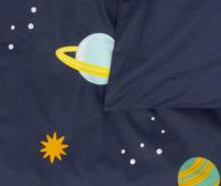 HEMA Kinderdekbedovertrek 140x200cm zacht katoen planeten (donkerblauw) - thumbnail