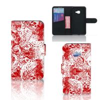 Telefoonhoesje met Naam Samsung Galaxy Xcover 4 | Xcover 4s Angel Skull Rood - thumbnail