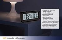 TFA Dostmann 60.2554.01 Wekker Zendergestuurd Zwart Alarmtijden 2 Groot display - thumbnail