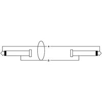 Cordial CFI 1,5 RR Jackplug Jack Kabel [1x Jackplug male 6,3 mm - 1x Jackplug male 6,3 mm] 1.50 m Zwart Flexibel - thumbnail