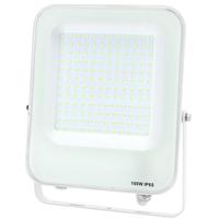 LED Bouwlamp 100W - Schijnwerper 6500K - IP65 Waterdicht - Aluminium Mat Wit - thumbnail