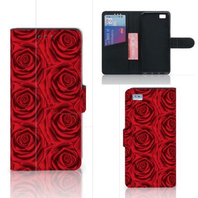 Huawei Ascend P8 Lite Hoesje Red Roses Huawei Ascend P8 Lite Hoesje Red Roses