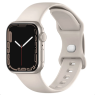Siliconen sportbandje - Sterrenlicht / starlight - Maat: M/L - Geschikt voor Apple Watch 44mm / 45mm / 46mm / 49mm - thumbnail