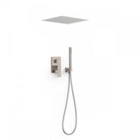 Regendoucheset Inbouw Tres Cuadro Exclusive Met Plafonddouche en Handdoucheset met Staafhanddouche RVS Tres - thumbnail