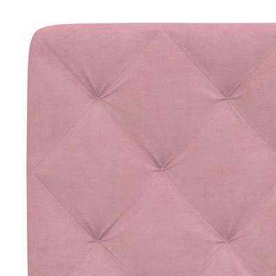 Bed met matras fluweel roze 140x200 cm