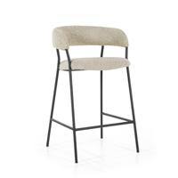 Eleonora Barkruk 'Luka' Bouclé, kleur Taupe (zithoogte 68cm) - thumbnail