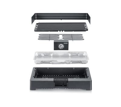 Severin - PG8567 - Barbecue voor elektrische tafel, 2.200 W, gegoten aluminium gietijzer, rook- en geurwatertank, NOI
