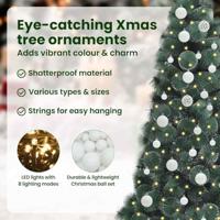 Kunstkerstboom met lichtjes en ballenset Groen 150 cm PET - thumbnail