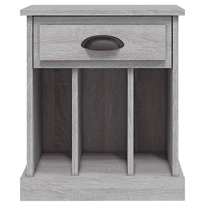 Nachtkastje 43x36x50 cm grijs sonoma eikenkleurig