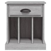 Nachtkastje 43x36x50 cm grijs sonoma eikenkleurig - thumbnail