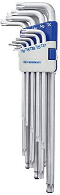 Promat/Tecwerk Haakse schroevendraaierset | 18-delig kunststof houder | SW 1,5 - 10 mm - T10 - T50 | lang universeel S2-staal - 4000825118 - thumbnail