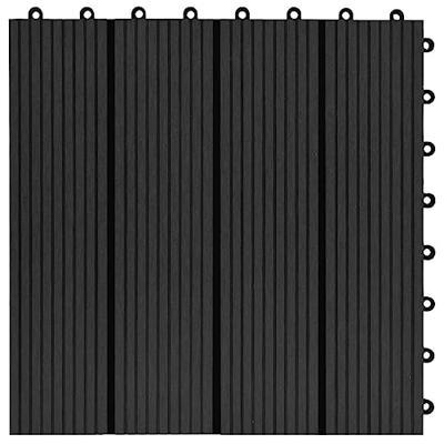 Terrastegels 30x30 cm 1 m HKC zwart 11 stuks