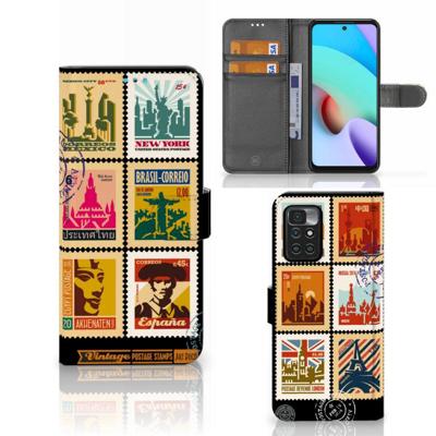 Xiaomi Redmi 10 | Flip Cover | Postzegels Xiaomi Redmi 10 | Flip Cover | Postzegels