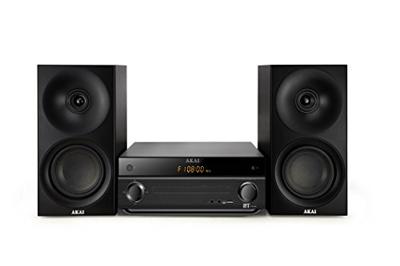 AKAI AM-301B Systeem 40 W (2×20 W) CD MP3 BT USB FM 40 voorkeuzes AUX RCA, zwart