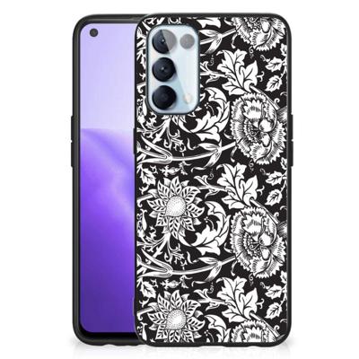 OPPO Reno5 5G | Find X3 Lite Bloemen Hoesje Black Flowers