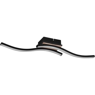 LED Plafondlamp 2-lichts 5W 3000K Warm Wit - Gebogen Vorm - Bruin MDF