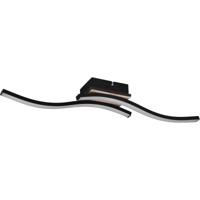 LED Plafondlamp 2-lichts 5W 3000K Warm Wit - Gebogen Vorm - Bruin MDF - thumbnail