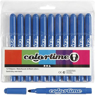 Colortime stiften, lijndikte 5 mm, azure, 12 stuk/ 1 doos Colortime stiften, lijndikte 5 mm, azure, 12 stuk/ 1 doos
