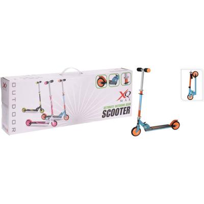 XQ Max step inklapbaar met voetrem blauw en oranje