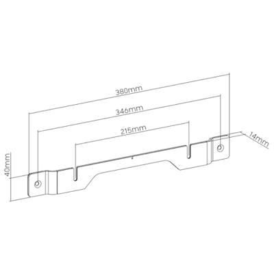 Nedis Soundbar Beugel | Geschikt voor: Sonos Ray | Wand | 2 kg | Vast | ABS / Staal | Zwart - SBMT57BK Nedis Soundbar Beugel | Geschikt voor: Sonos Ray | Wand | 2 kg | Vast | ABS / Staal | Zwart - SBMT57BK
